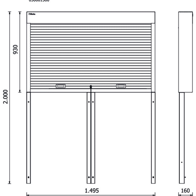 Tool Wall System Beta RSC50 Ps Adjustable Aluminium Shutter Perforated Panels Framework
