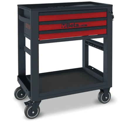 Service Tool Trolley with 3 Drawers, ABS Worktop, 4 Castors 125mm, 400kg Load Capacity - Beta Tools RSC51-A