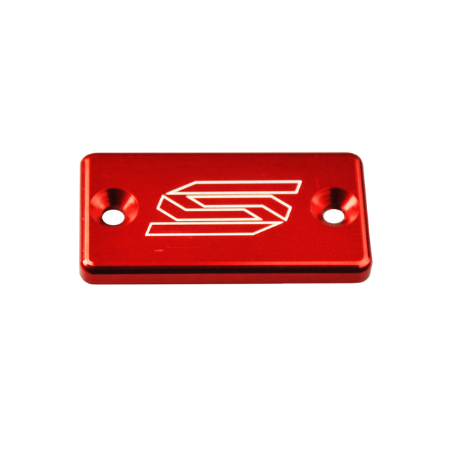 Front Brake Reservoir Cover Red 93-26 Kawasaki Suzuki Yamaha KX KLX RM RM-Z Rmx YZ WR Scar 1801