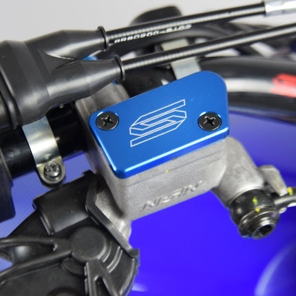 Front Brake Reservoir Cover Blue 07-26 Fantic Yamaha WR Xe Xx YZ 125 250 450 F X Scar 3801