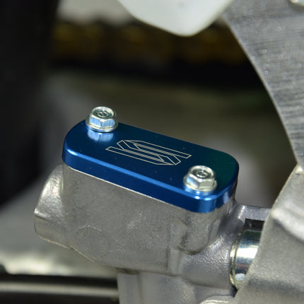 Rear Brake Reservoir Cover Blue 03-26 Kaw Suz KX KLX Kfx RM RM-Z Rmx 125 230 250 300 450 Scar 3901B