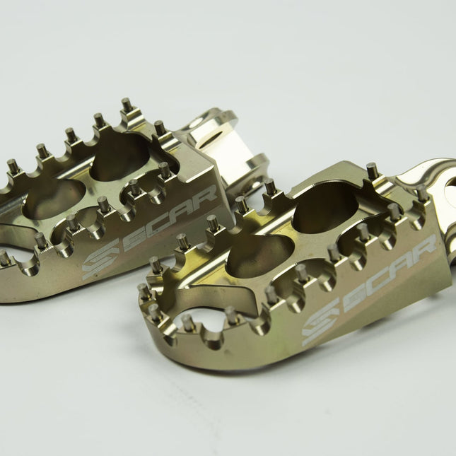 Standard Footpegs Titanium Color 98-17 KTM Freeride Sx 85 105 48mm Wide Scar S5285T