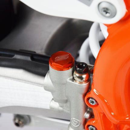 Rear Brake Reservoir Cover Orange 04-26 KTM Sx Exc Xc 125-525 Scar 5901