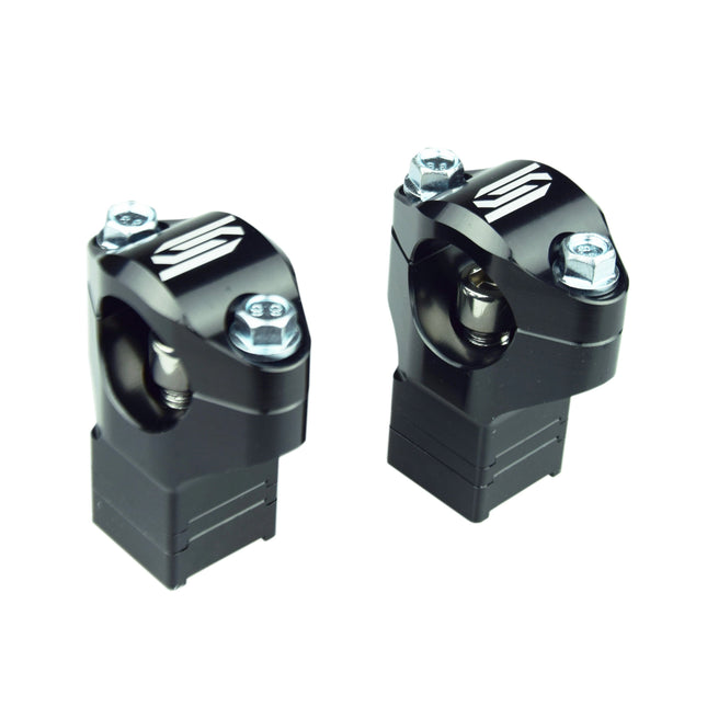 Oversize Bar Mounts Black 05-26 KTM Husqvarna Beta Sherco Gasgas Husaberg Stock 28.6mm Scar P65