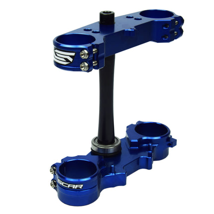 Triple Clamps Blue 21-26 Fantic Xx 125 25mm Offset Scar S1426