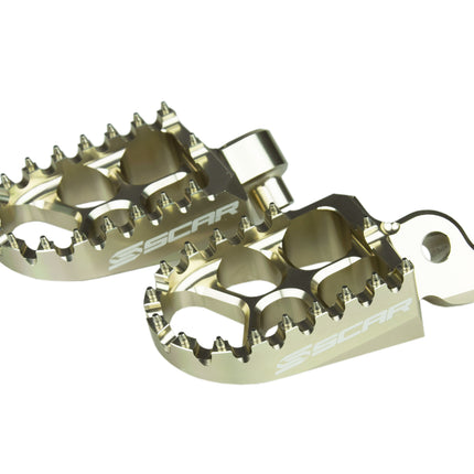 Evo Footpegs Titanium Color 97-26 Alta Fantic Yamaha Redshift Ex MX Sm Xe Xx YZ WR Tenere 57mm Scar S1511T