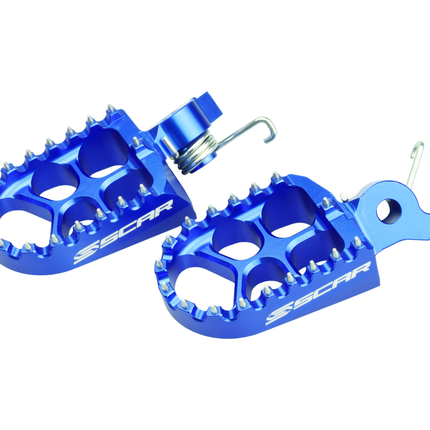 Evo Footpegs Blue 23-26 Fantic Yamaha Xxf WR YZ F Fx 250 450 57mm Wide 18 Teeth Scar S1512B