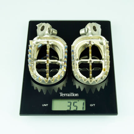 Footpegs Gripper 97-26 Alta Fantic Yamaha Redshift Xe Xx YZ WR Tenere Titanium 60mm Wide Scar S1516