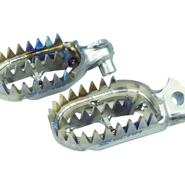 Footpegs Gripper 97-26 Alta Fantic Yamaha Redshift Xe Xx YZ WR Tenere Titanium 60mm Wide Scar S1516
