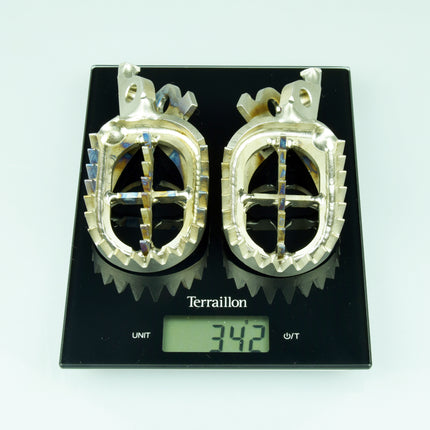 Titanium Footpegs Gripper 02-26 Honda CR CRF Africa Twin 125 150 250 300 450 1000 1100 Scar S2516