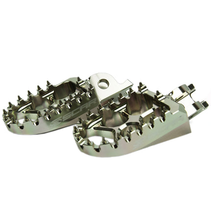 Evo Footpegs Titanium Color 02-26 Honda Kawasaki CR CRF KX 125 150 250 300 450 1000 1100 57mm Scar S3515
