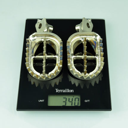 Titanium Footpegs Gripper 08-26 Suzuki RM-Z Rmx-z 250 450 60mm Wide Scar S4516