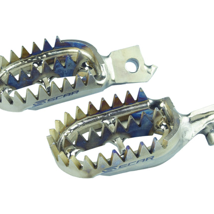 Titanium Footpegs Gripper 08-26 Suzuki RM-Z Rmx-z 250 450 60mm Wide Scar S4516