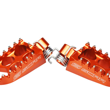 Standard Footpegs Orange 98-23 KTM Sx-e Sx Exc 5 50 65 125 150 250 300 350 450 500 48mm Scar S5211OR