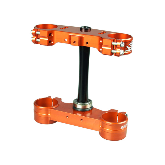 Triple Clamps Orange 23-26 KTM Husqvarna Tc Fc Tx Fx Exc Sx Xc Offset 22mm Scar S5418OR