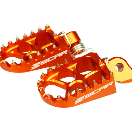 Evo Footpegs Orange 98-26 Beta Gasgas Husaberg Husqvarna KTM Sherco Rr Mc Fe Sx Exc Se Scar S5510OR