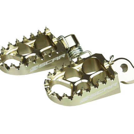 Evo Footpegs Titanium Color 98-26 KTM Sx Exc Husaberg Husqvarna Sherco Beta Gasgas 57mm Scar S5510T