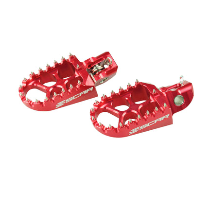 Evo Footpegs Red 16-24 KTM Husqvarna Gasgas Sx Xc Exc Tc Fc 85 125 150 250 300 350 450 500 Scar S5511RD