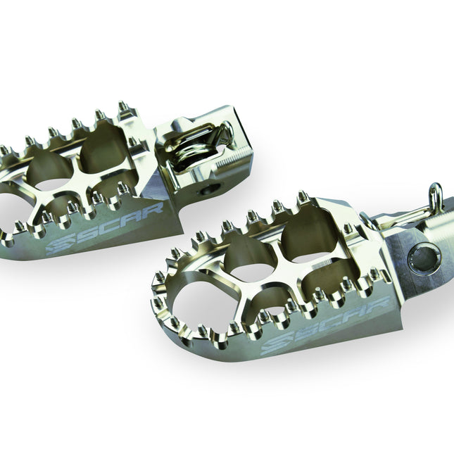 Evo Footpegs Titanium Color 16-24 Gasgas Husqvarna KTM Mc Ec Tc Tx Te Fc Fe Fs Sx Xc Exc 57mm Scar S5511T