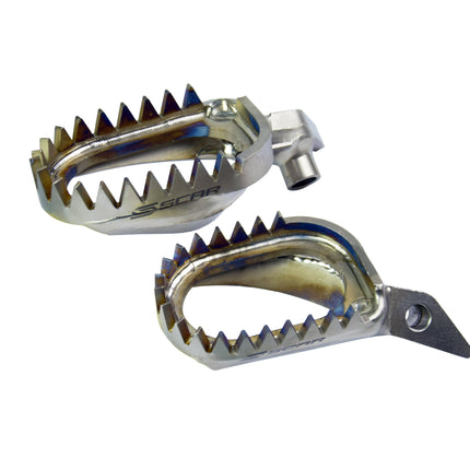 Titanium Footpegs Anti-mud 26-26 Ducati Desmo MX 450 60mm Wide 18 Teeth GR5-TI Scar S6516AM