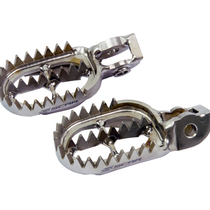 Titanium Footpegs Gripper 23-26 Stark Future Varg Ex MX Sm 1.0 1.2 10mm Back Scar S8516