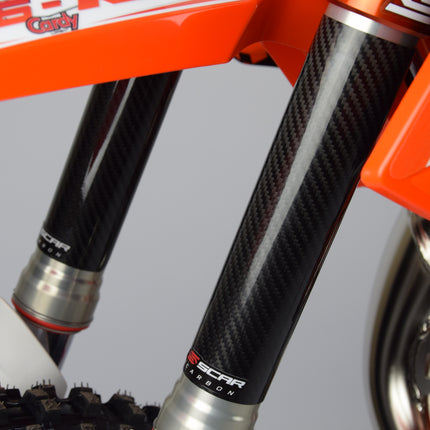 Fork Wraps Carbon 89-26 Gasgas Honda Husqvarna Kawasaki KTM Suzuki Tm Yamaha 85 100 150 Scar Sfwls
