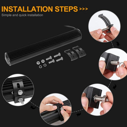 300mm 12 LED Spot Light Bar 24 LED 72W 12V + Wiring Kit Included