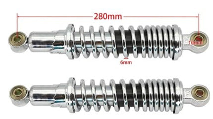 Shock Absorbers Pair 280mm Eye/eye Silver Honda Z50 Z50A Z50J Z50R