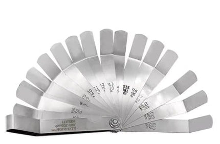 Offset Feeler Gauge 16 Fingers Stainless Steel 0.127-0.508mm Twin Marked