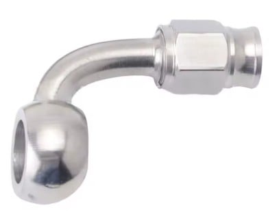 Banjo Extended Neck 90° Stainless Steel Suit 600-03 Hose Fitting Buildaline