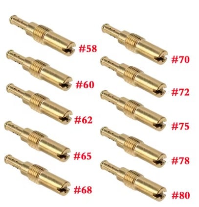 10pcs Kit 58-80 Pilot Jet N424-21 Keihin Slow Jet Carburetor Pwk Pe Cvk Fcr Pwm Pj Cbr CR Cvk Oko