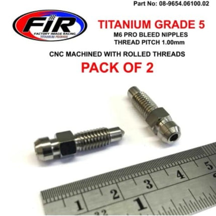 Titanium GR5 M6x1.00mm Bleed Nipple, Pack Of 2 / 34212314017 631.4.004.1A, / 105.3387.10