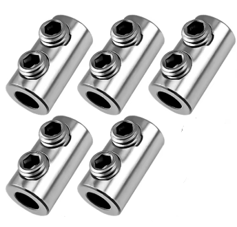 1.5mm Steel Wire Rope Cable Clamp Metal Stainless Steel Sling Tools Fastening Pack 5PCS