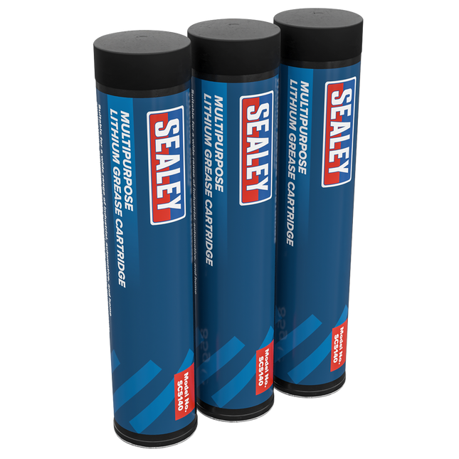 85G 3OZ Grease Cartridge Multipurpose Lithium Pack Of 3 Sealey SCS140