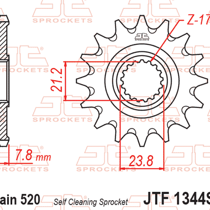 Front Sprocket Jt, JTF1344.13SC, 23801-K95-A20