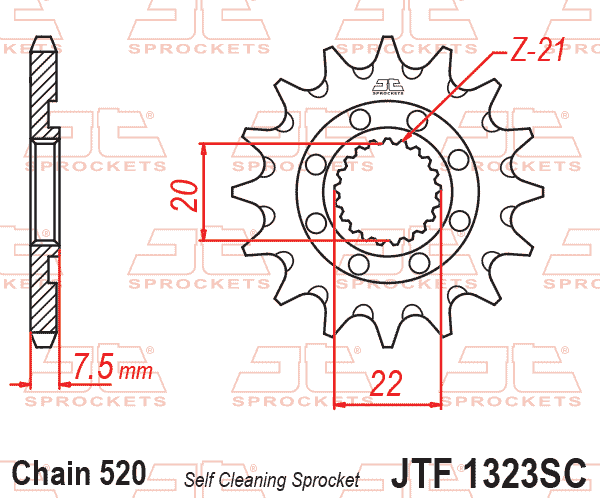 Front Sprocket JTF1323.14SC