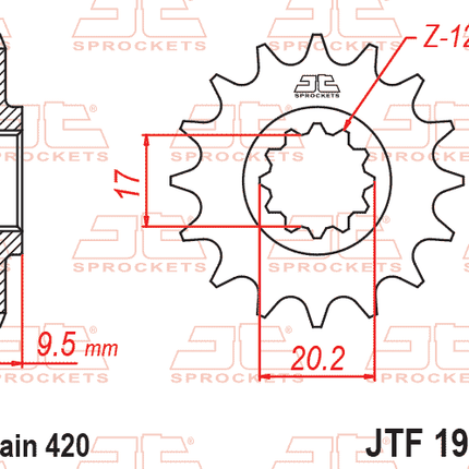 Front Sprocket JTF1906.13 420 SF1906