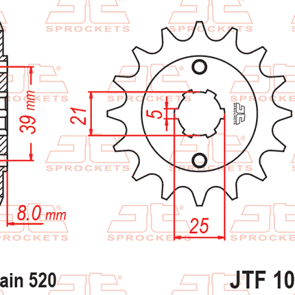 Front Sprocket Kymco 150, JTF1041.14