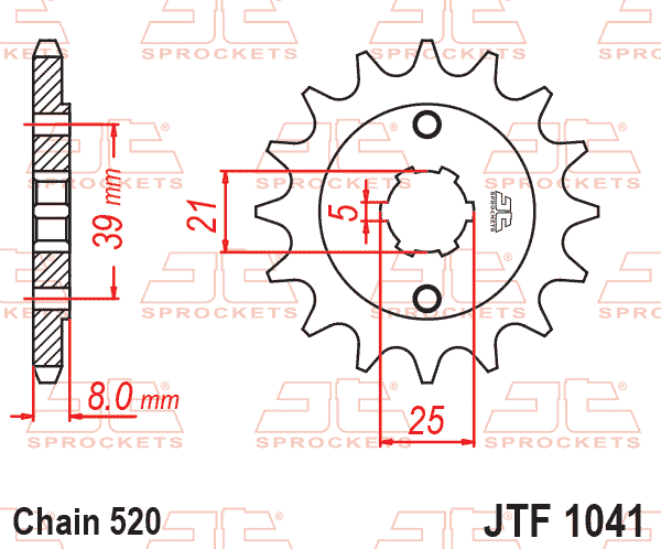 Front Sprocket Kymco 150, JTF1041.14