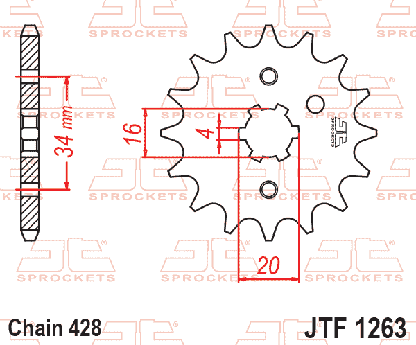 Front Sprocket JTF1263.13 428