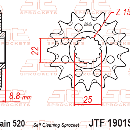 Front Sprocket JTF1901.13SC Jt Lightweight Self-cleaning
