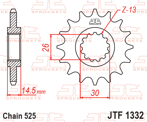 Front Sprocket JTF1332.15 Jt
