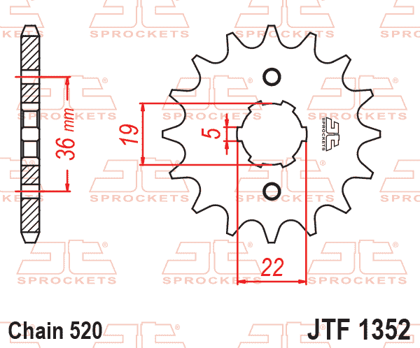 Front Sprocket JTF1352.13 Jt