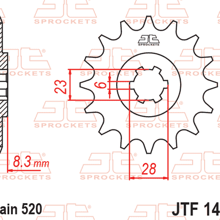 Front Sprocket JTF1450.14 Jt SF1450-14.JT