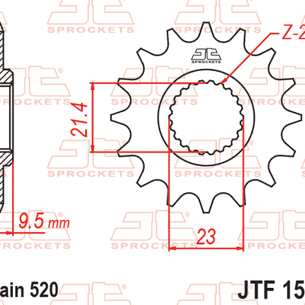 Front Sprocket JTF1577.15 Jt