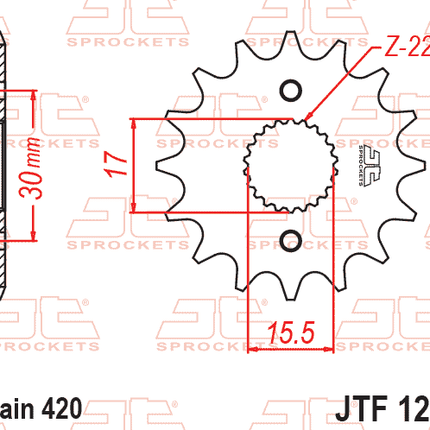Front Sprocket JTF1256.13 420 TG315