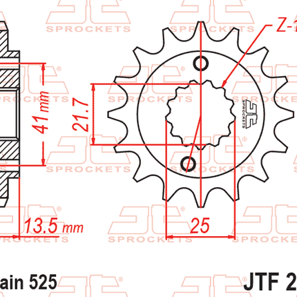 Front Sprocket JTF296.15 Jt JTF29615