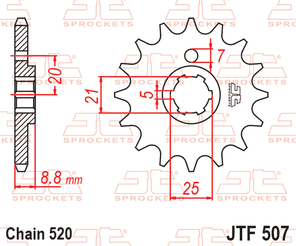 Front Sprocket JTF507.14 Jt.