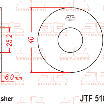 Front Sprocket Spacer, JTF518B, Bush, Washer