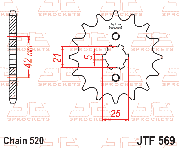 Front Sprocket JTF569.17 Jt